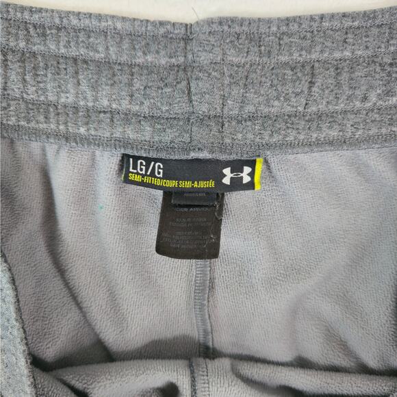 Under Armour Storm Sweatpants Womens L Gray Fleece Semi Fitted Athleisure Gym - Picture 7 of 15
